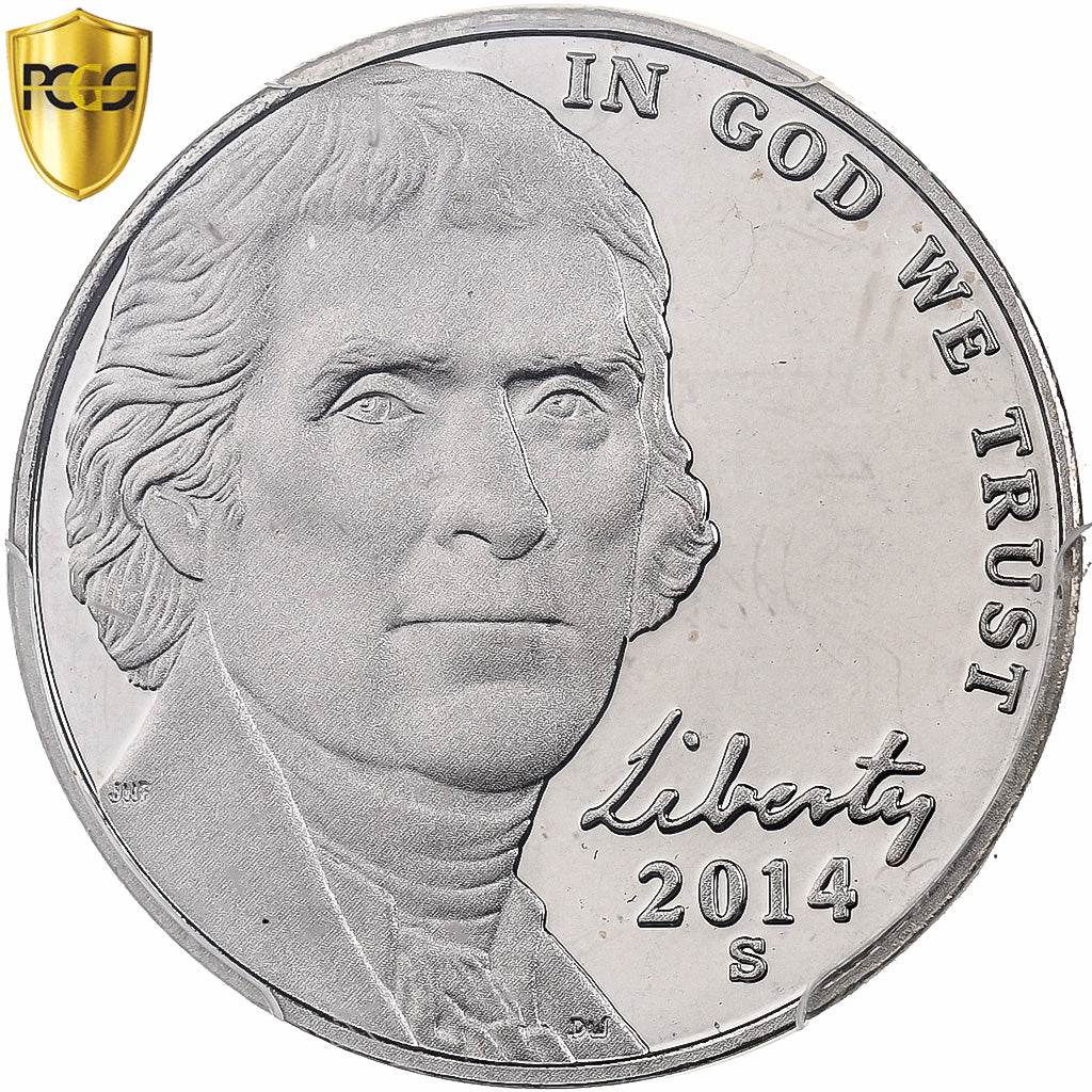 United States, 5 Cents, Jefferson, 2014, San Francisco, Proof, Copper-nickel