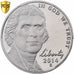 Estados Unidos, 5 Cents, Jefferson, 2014, San Francisco, Prueba, Cobre -