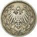 Coin, GERMANY - EMPIRE, 1/2 Mark, 1905, Karlsruhe, EF(40-45), Silver, KM:17