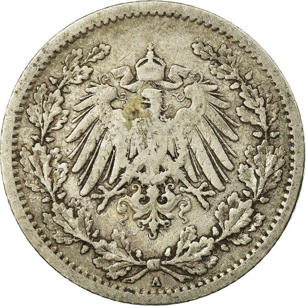 Coin, GERMANY - EMPIRE, 1/2 Mark, 1906, Berlin, VF(20-25), Silver, KM:17
