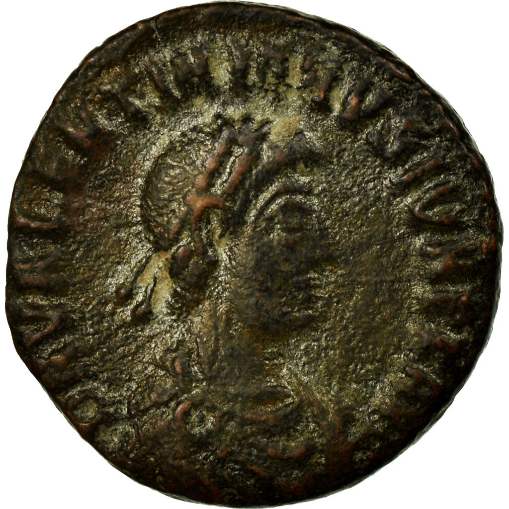 Valentinian II, Nummus, Siscia, Copper, AU(50-53), Cohen:8