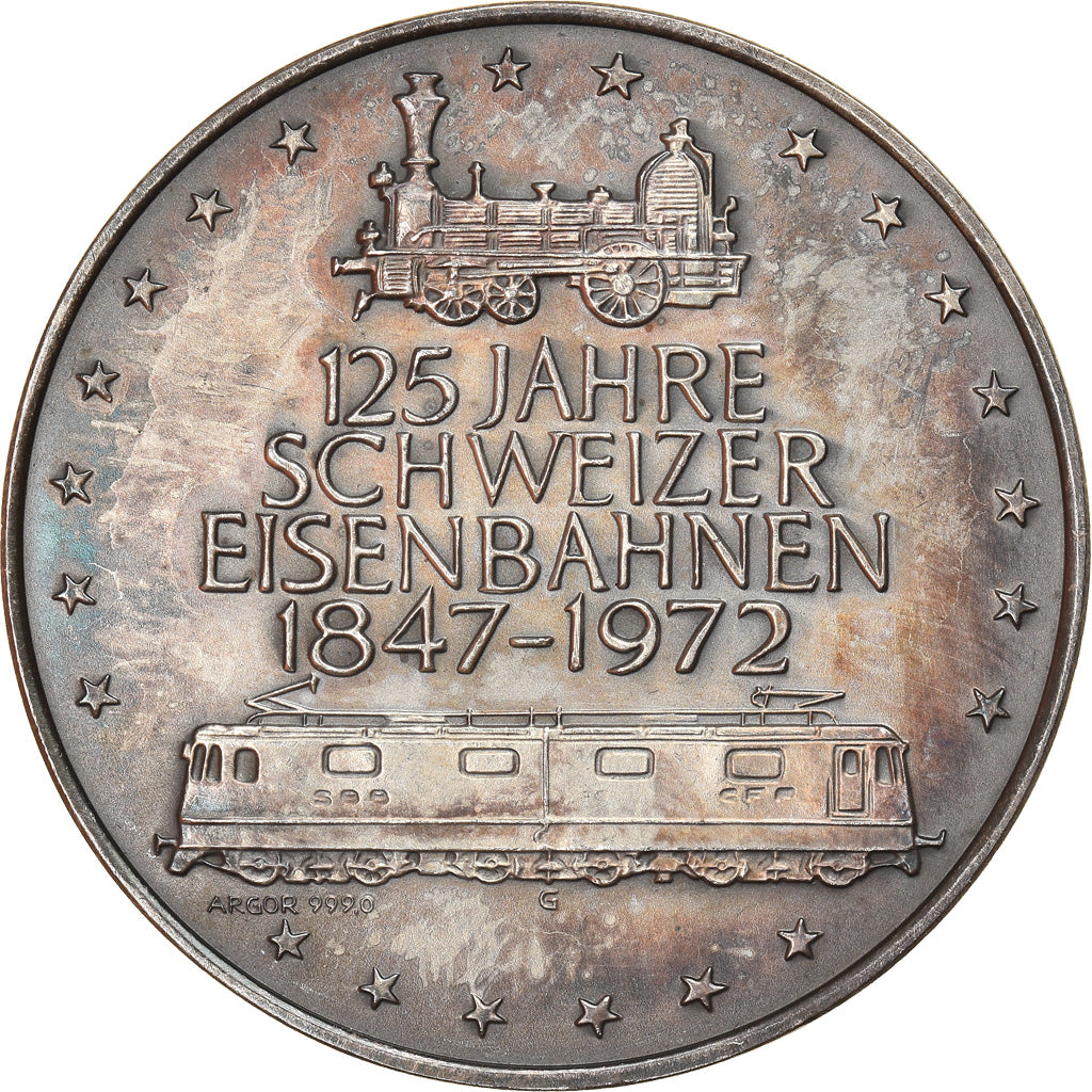Suíça, Medal, 125 Jahre Schweizer Eisenbahnen, Lokomotive GE 6/6