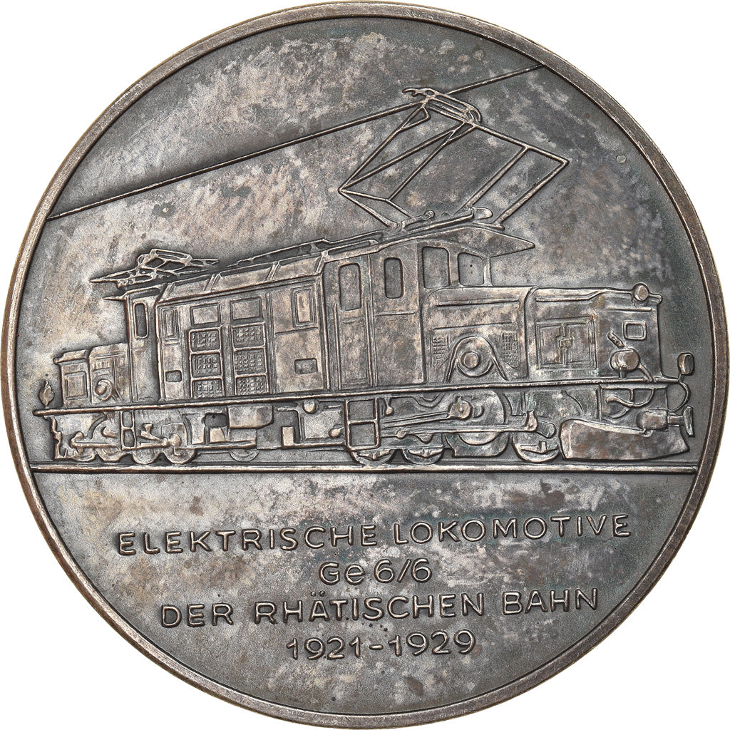 Suíça, Medal, 125 Jahre Schweizer Eisenbahnen, Lokomotive GE 6/6