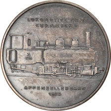 Switzerland, Medal, 125 Jahre Schweizer Eisenbahnen, Lokomotive Urnaesch