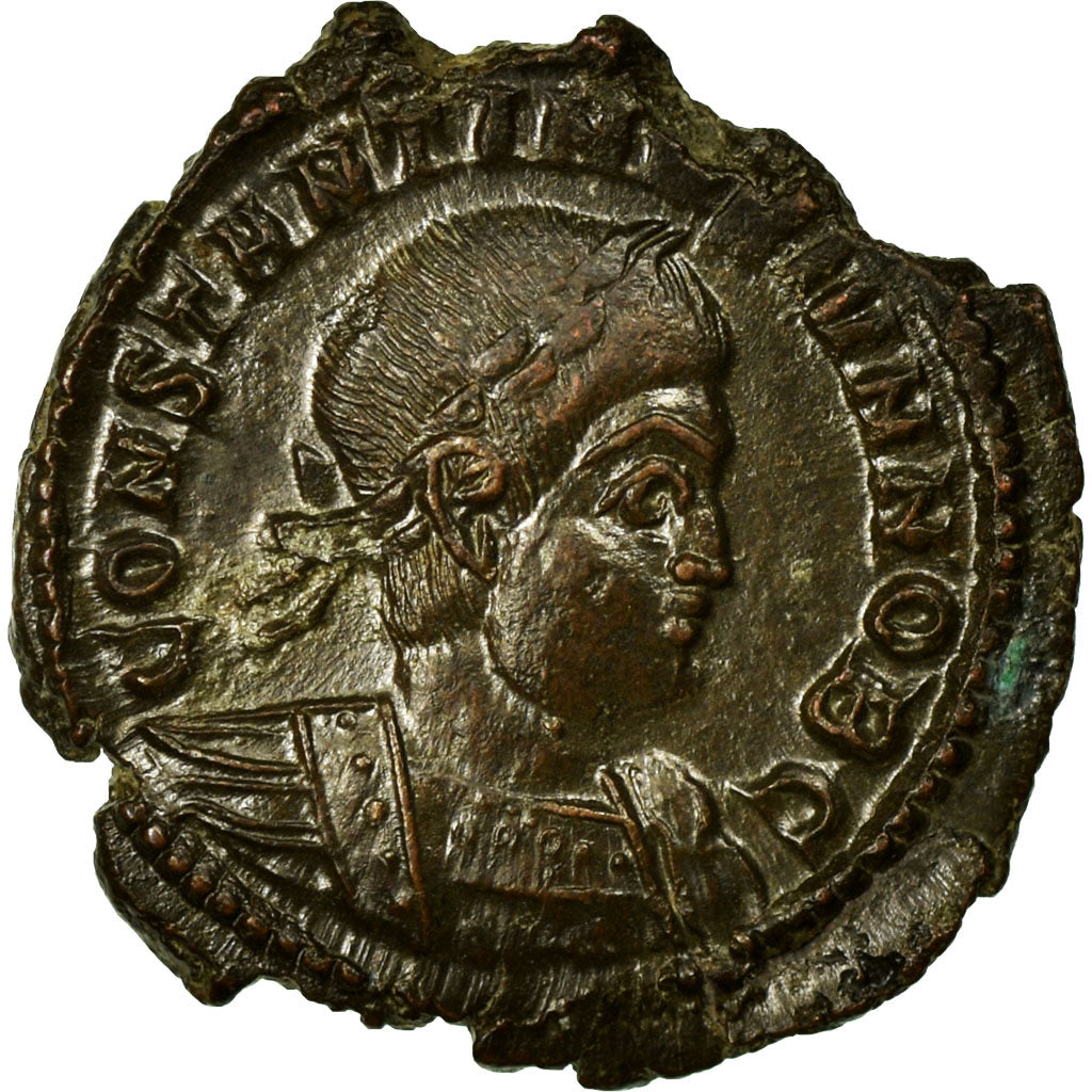 Constantine II, Nummus, Trier, Copper, AU(50-53), Cohen:114