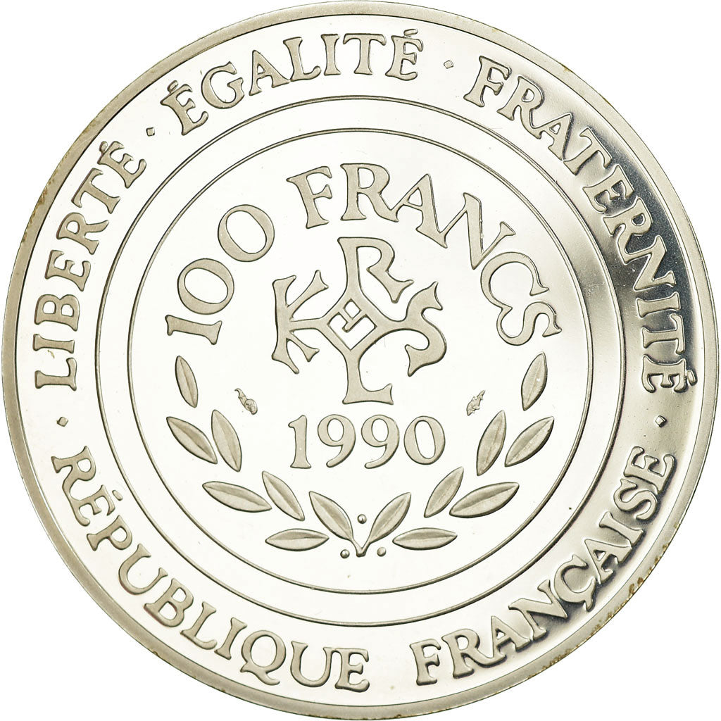 Coin, France, 100 Francs-15 Ecus, 1990, Paris, MS(65-70), Silver, KM:989