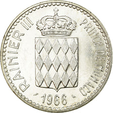 Coin, Monaco, Rainier III, 10 Francs, 1966, AU(55-58), Silver, KM:146