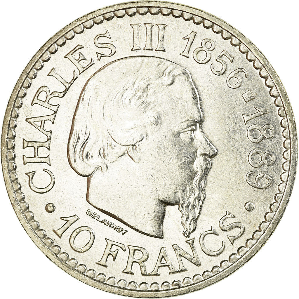 Coin, Monaco, Rainier III, 10 Francs, 1966, AU(55-58), Silver, KM:146