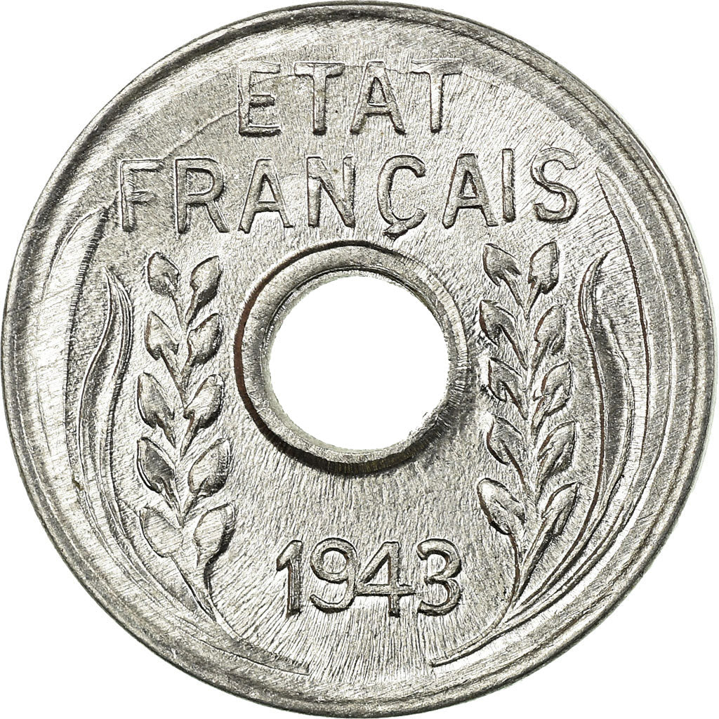 Coin, FRENCH INDO-CHINA, Cent, 1943, MS(64), Aluminum, KM:26