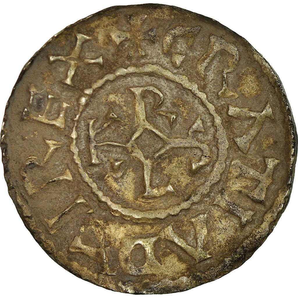 Moneda, Francia, Charles le Chauve, Denarius, Paris, MBC+, Plata, Depeyrot:763