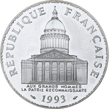 Francja, 100 Francs, Panthéon, 1993, Paris, Proof, Srebro, MS(63)