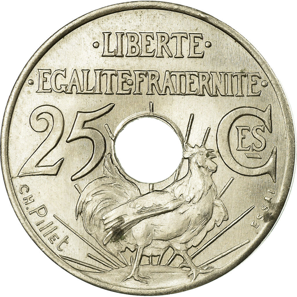 Monnaie, France, 25 Centimes, 1913, ESSAI, SUP+, Nickel, Gadoury:73.2
