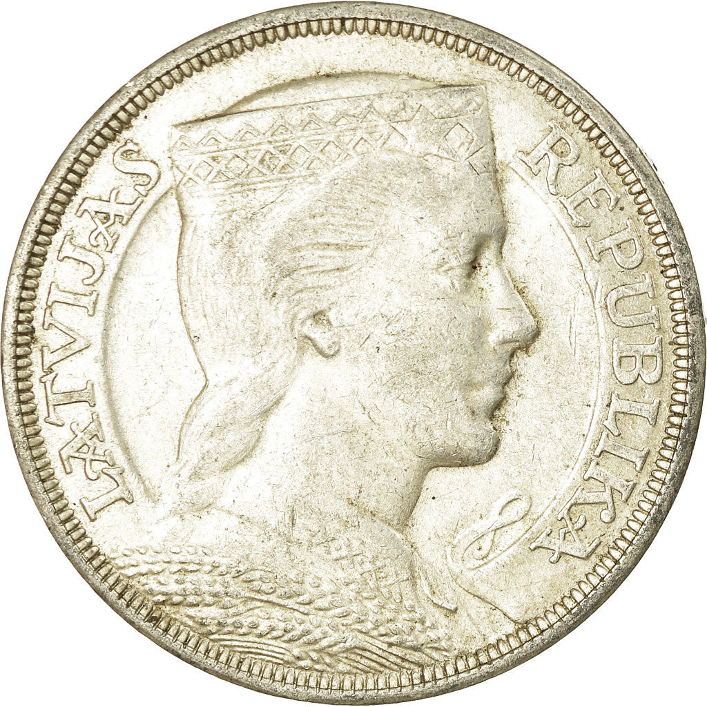 Monnaie, Latvia, 5 Lati, 1931, TTB+, Argent, KM:9