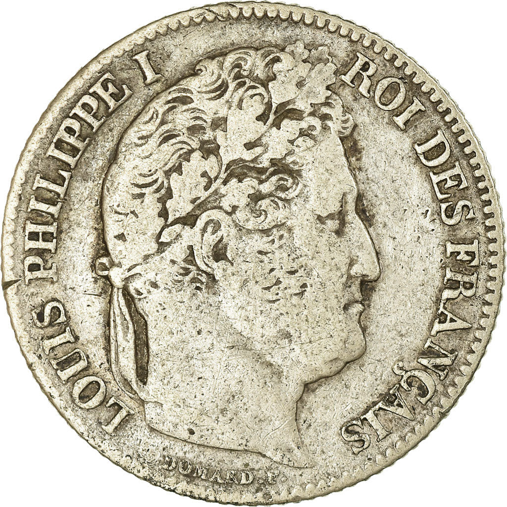 Moneta, Francia, Louis-Philippe, Franc, 1837, Lyon, MB+, Argento, KM:748.4