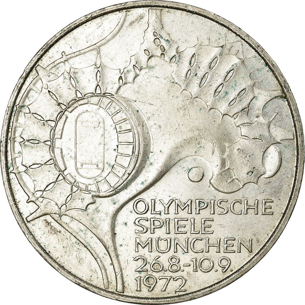 Coin, GERMANY - FEDERAL REPUBLIC, 10 Mark, 1972, Munich, AU(55-58), Silver
