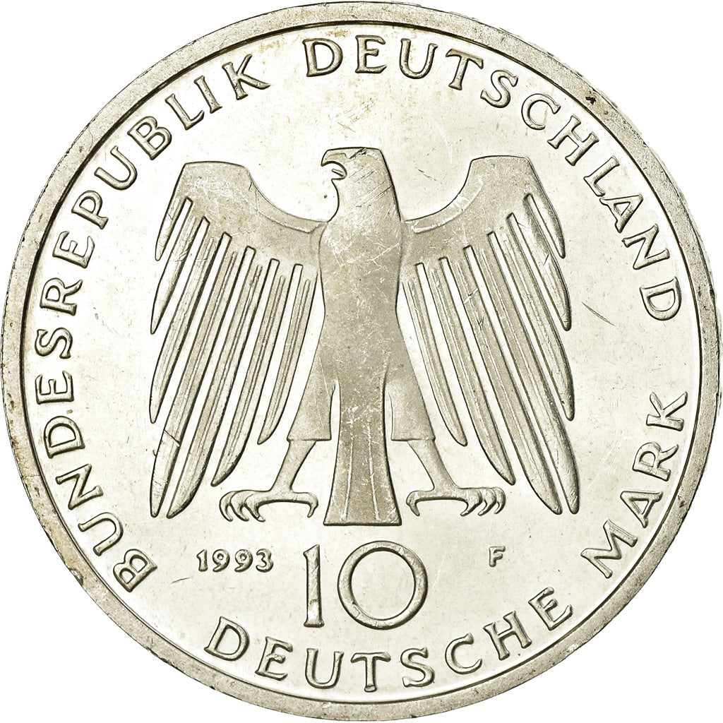 Coin, GERMANY - FEDERAL REPUBLIC, 10 Mark, 1993, Stuttgart, Germany, MS(63)