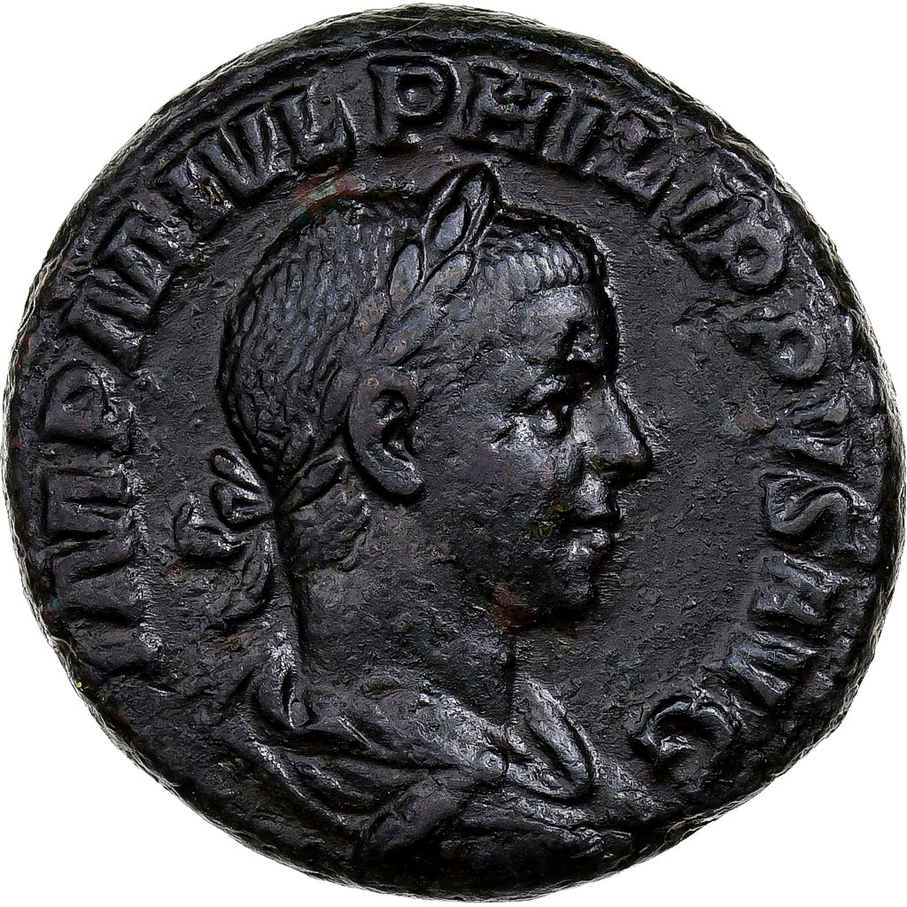 Philip II, As, 248, Rome, Bronze, EF(40-45), RIC:265b