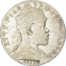 Monnaie, Éthiopie, Menelik II, Birr, 1892, B+, Argent, KM:19