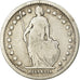 Moneta, Svizzera, Franc, 1887, Berne, MB, Argento, KM:24