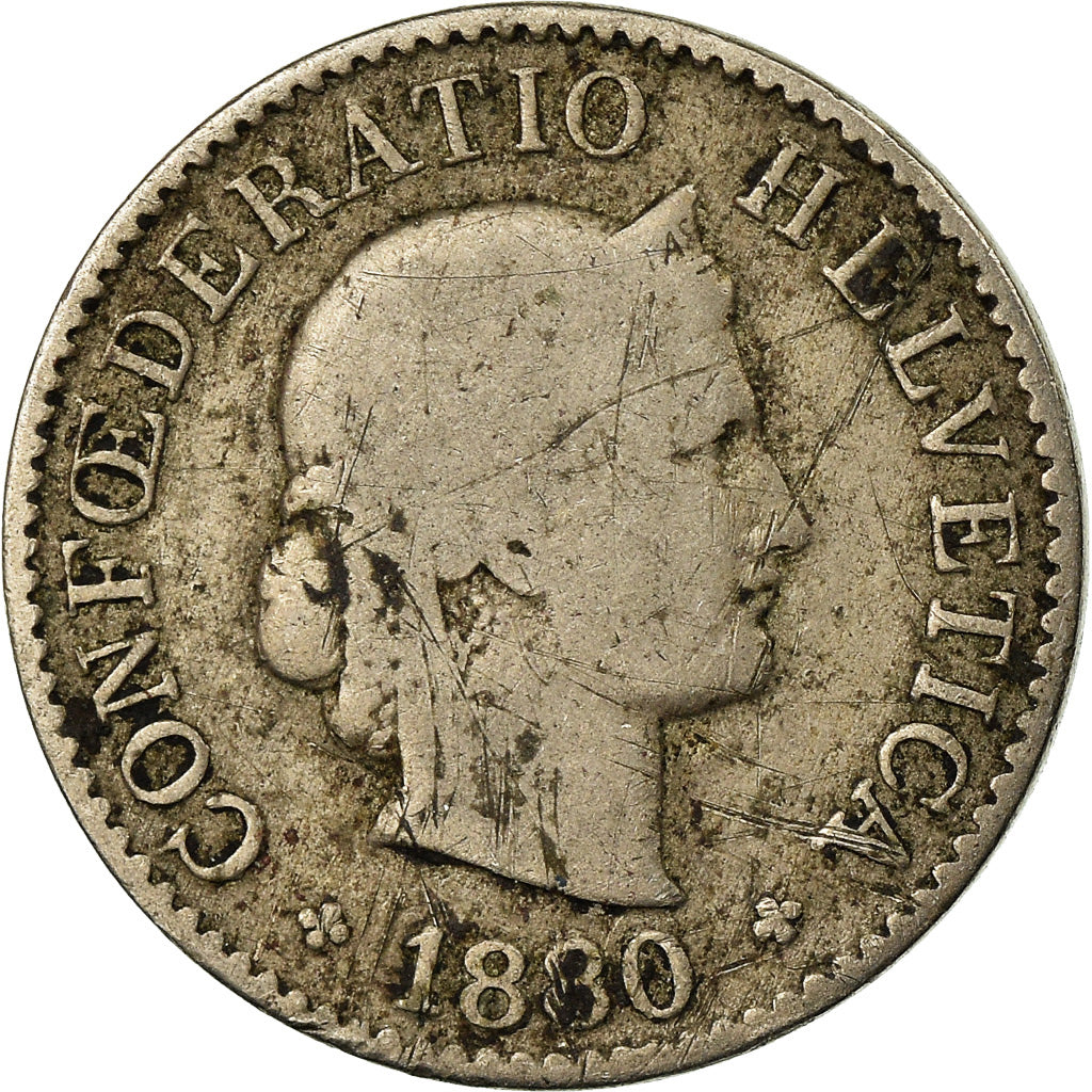 Monnaie, Suisse, 5 Rappen, 1880, Bern, B+, Copper-nickel, KM:26