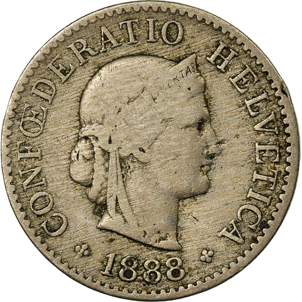 Monnaie, Suisse, 5 Rappen, 1888, Bern, TB, Copper-nickel, KM:26
