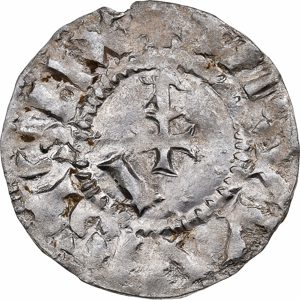 France, Louis IV d'Outremer, Denarius, 970-980, Langres, Silver, EF(40-45)