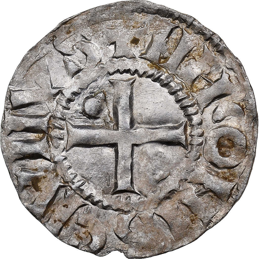 France, Louis IV d'Outremer, Denarius, 970-980, Langres, Silver, EF(40-45)