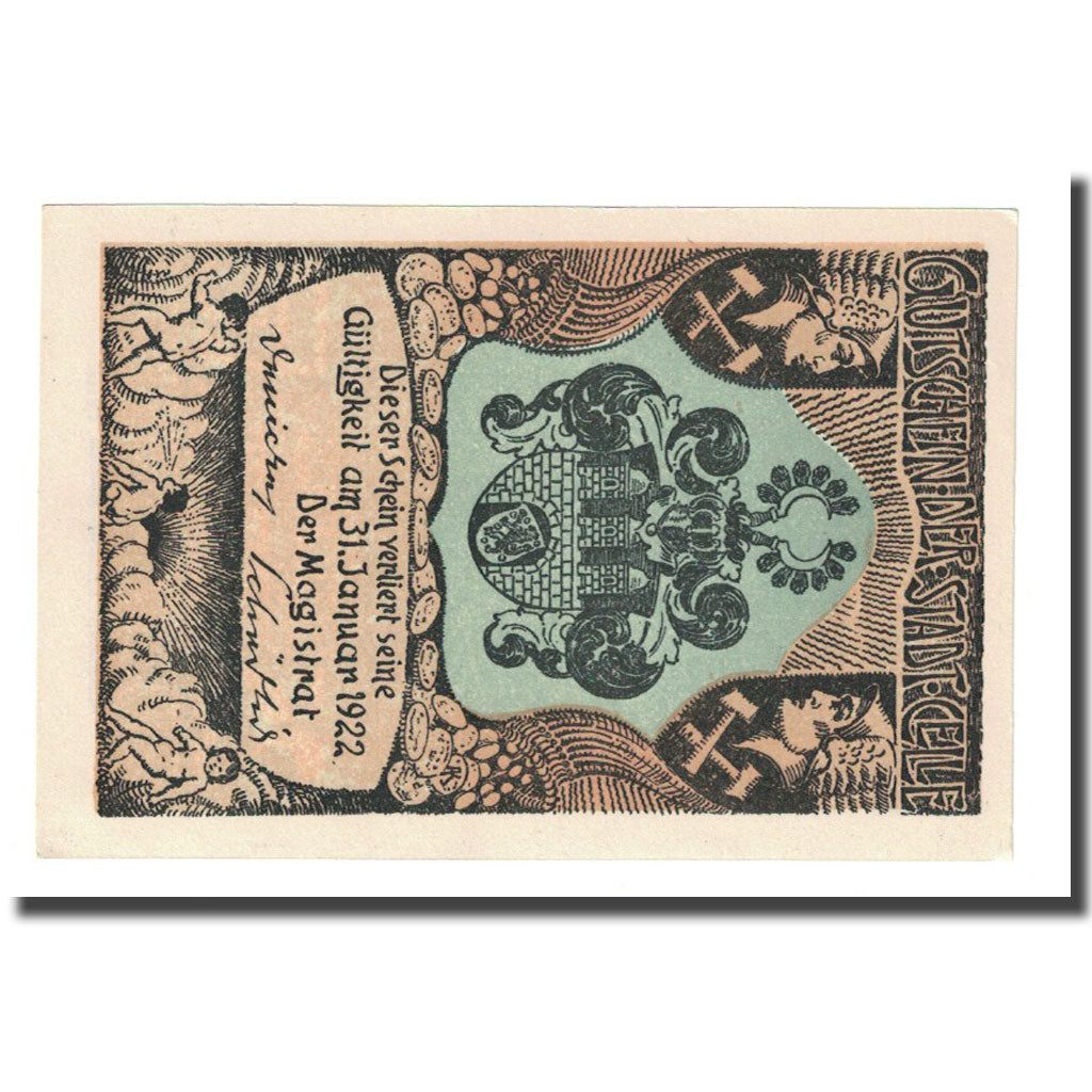 Banconote, Germania, Celle, 25 Pfennig, Blason, 1922, SPL, Mehl:226.4