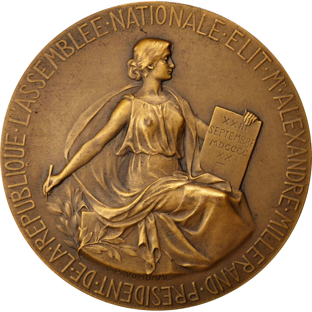 Frankreich, Medal, French Third Republic, Politics, Society, War, Prud'homme.G
