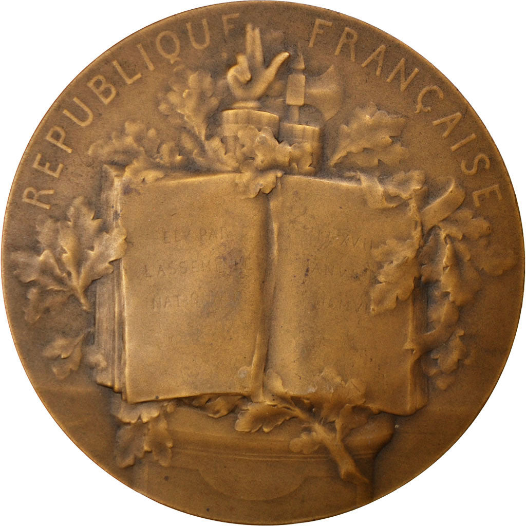 Frankreich, Medal, French Third Republic, Politics, Society, War, Deschamps, SS