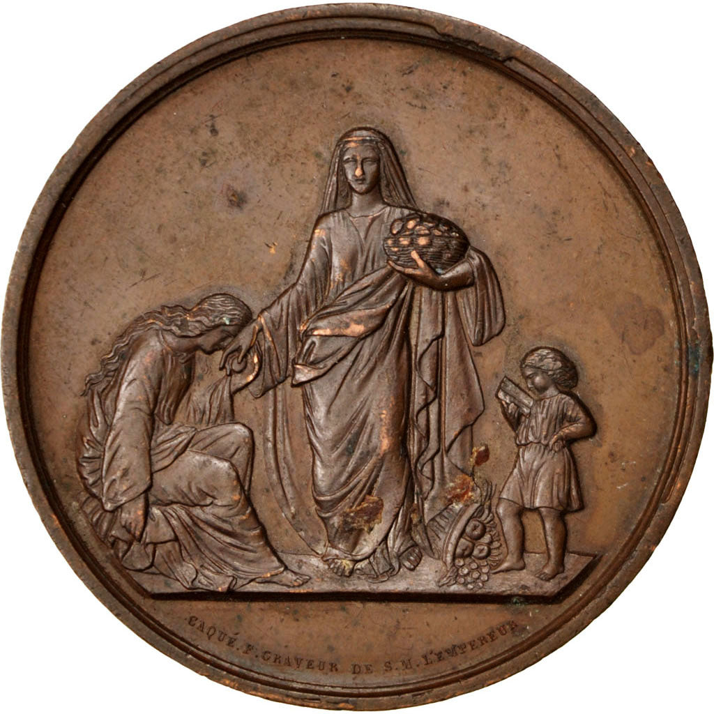 Frankreich, Medal, Second French Empire, Politics, Society, War, Caqué, SS+