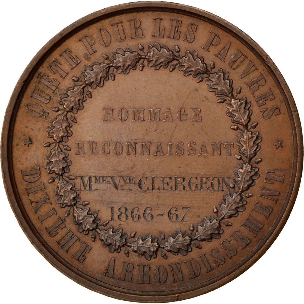 Frankreich, Medal, Second French Empire, Politics, Society, War, Caqué, SS+
