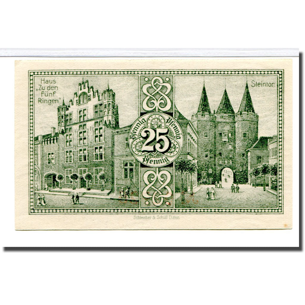 Banconote, Germania, Goch, 25 Pfennig, rue 2, 1921, 1921-06-01, SPL, Mehl:445.2a