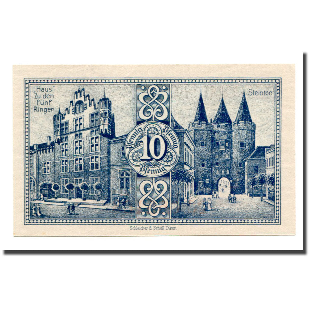 Banknote, Germany, Goch, 10 Pfennig, rue 3, 1921, 1921.01.01, UNC(63)