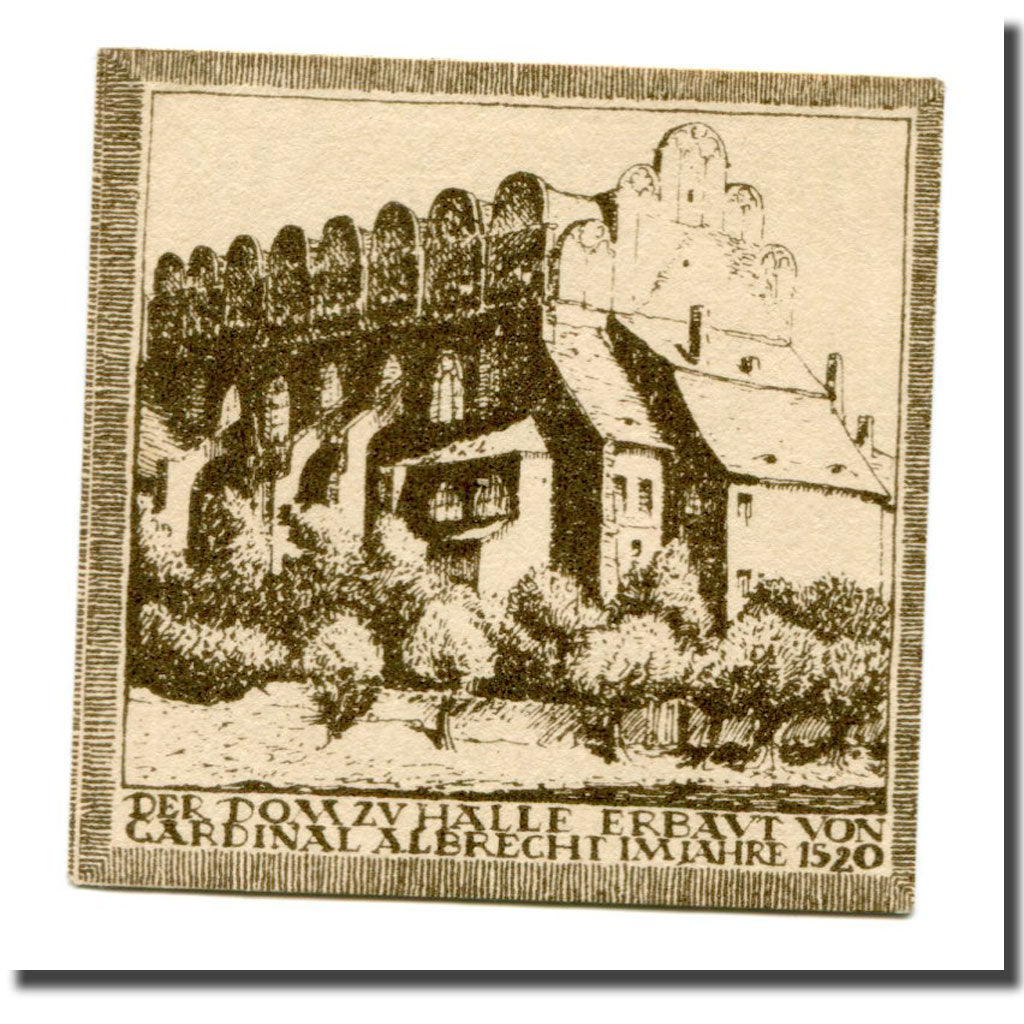 Banconote, Germania, Halle a.d. Saale, 10 Pfennig, Batiment 4, 1921, SPL