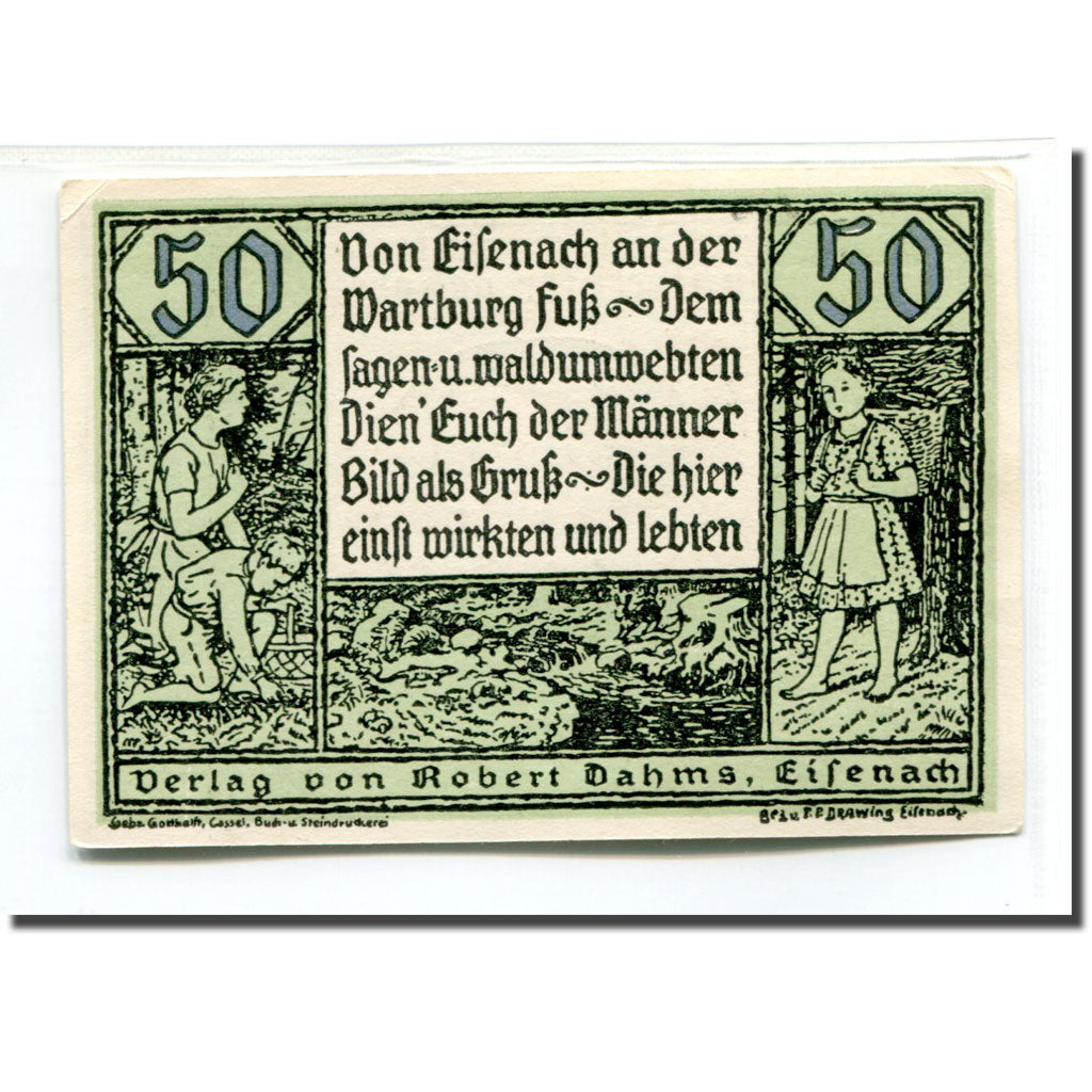 Banknote, Germany, Eisenach Stadt, 50 Pfennig, portrait, 1921, UNC(63)