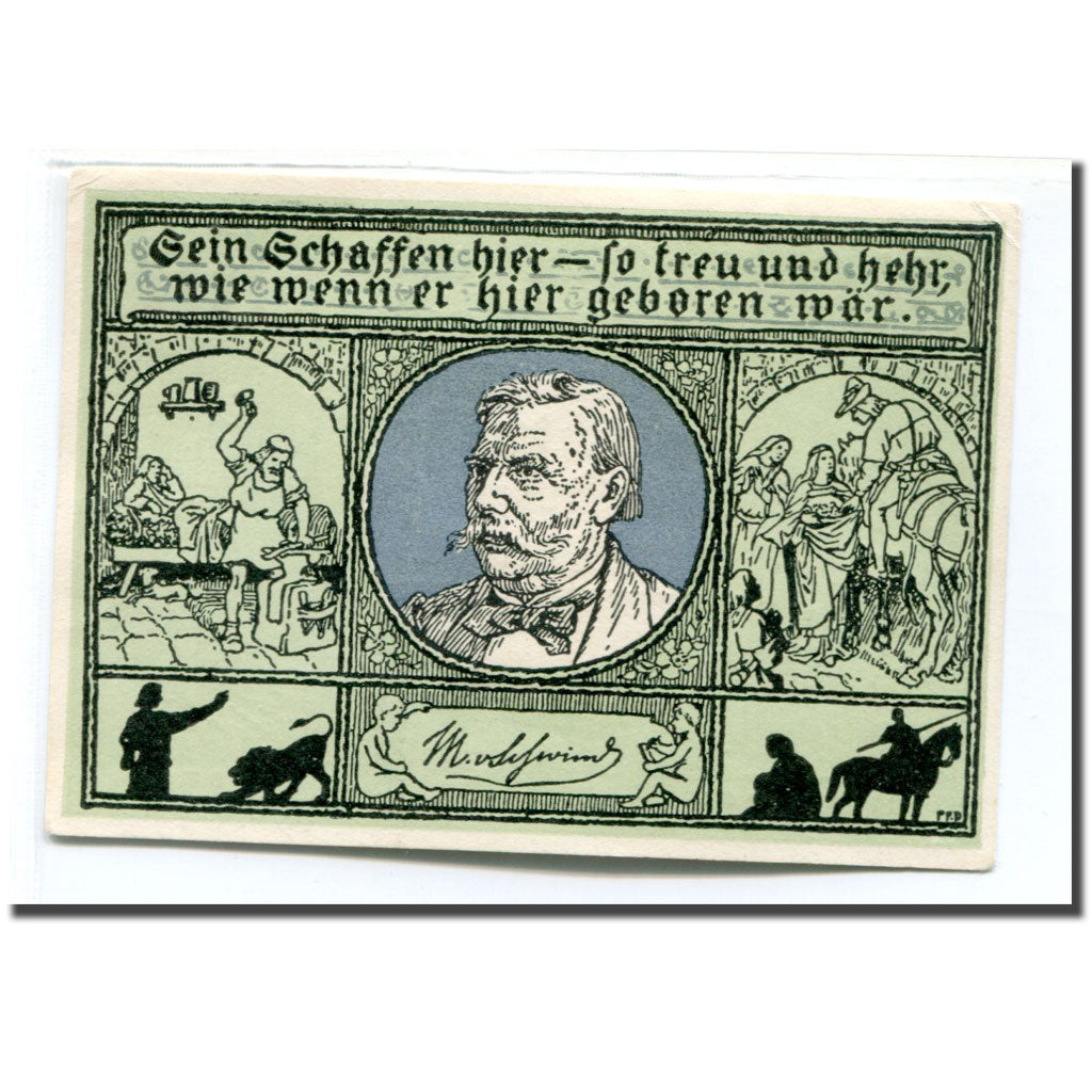 Banknote, Germany, Eisenach Stadt, 50 Pfennig, portrait, 1921, UNC(63)