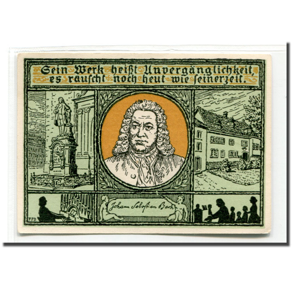 Billet, Allemagne, Eisenach Stadt, 50 Pfennig, portrait 2, 1921, SPL, Mehl:318.2