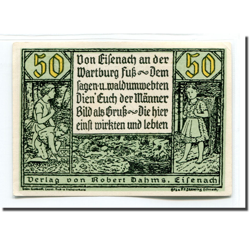 Banknote, Germany, Eisenach Stadt, 50 Pfennig, portrait 3, 1921, UNC(63)