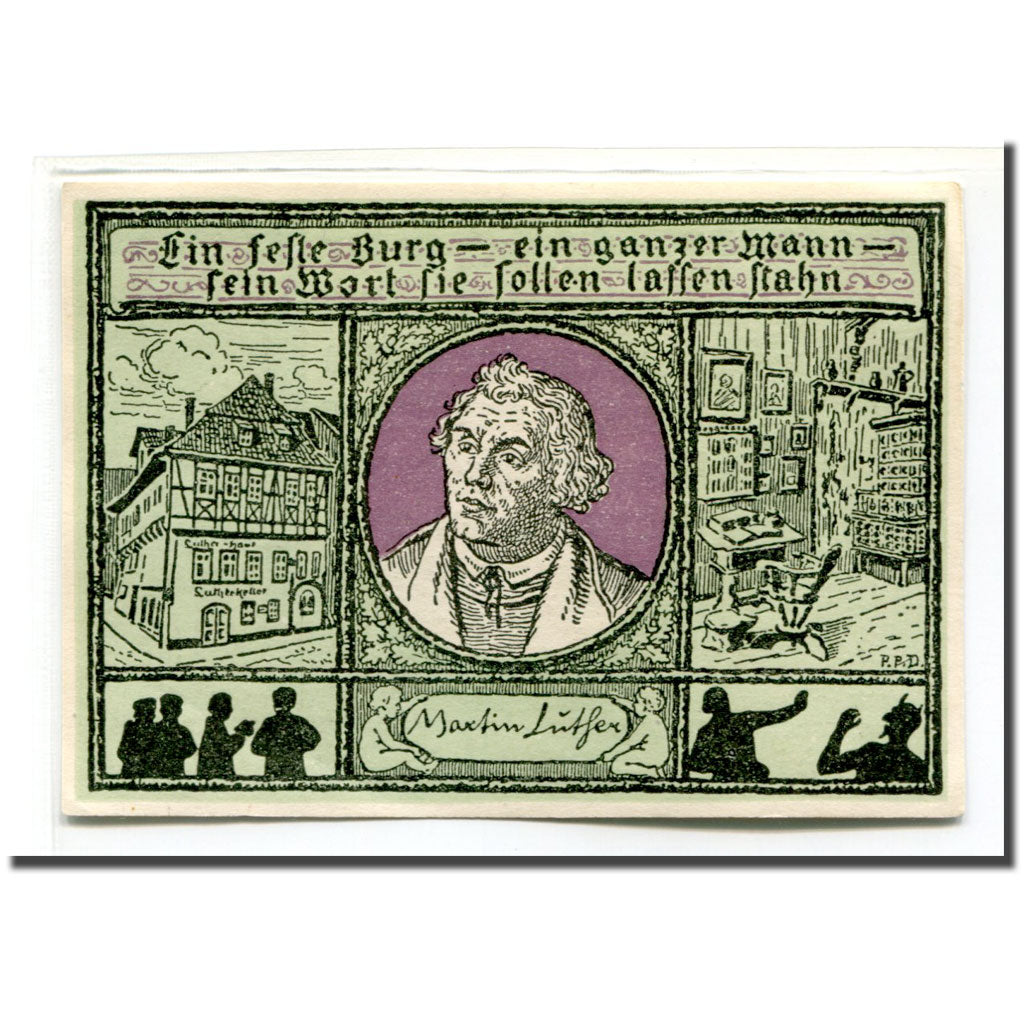 Billet, Allemagne, Eisenach Stadt, 50 Pfennig, portrait 5, 1921, SPL, Mehl:318.2