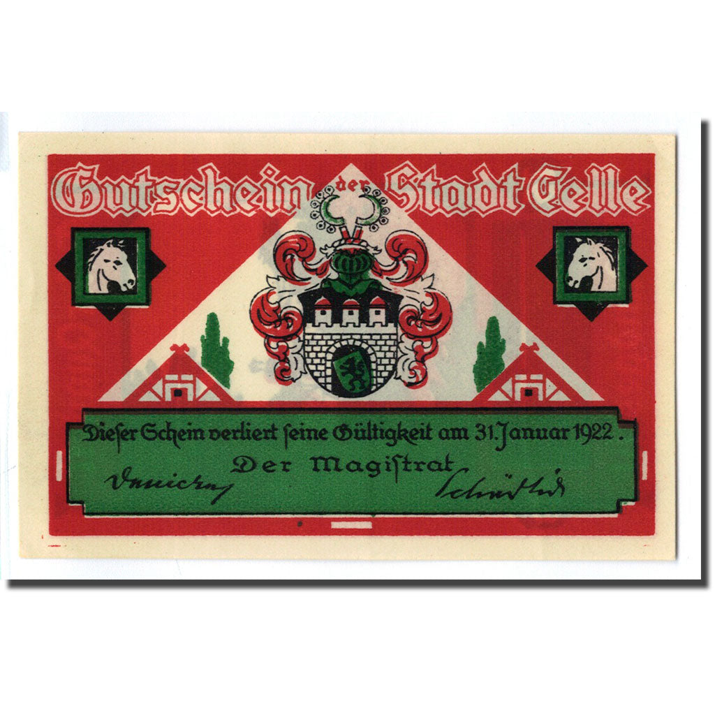 Billet, Allemagne, Celle, 75 Pfennig, cavalier, 1922, SPL, Mehl:226.2a