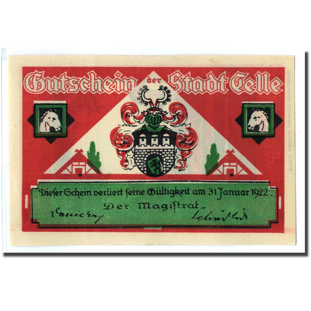 Biljet, Duitsland, Celle, 25 Pfennig, cavalier 1, 1922, SPL, Mehl:226.2a