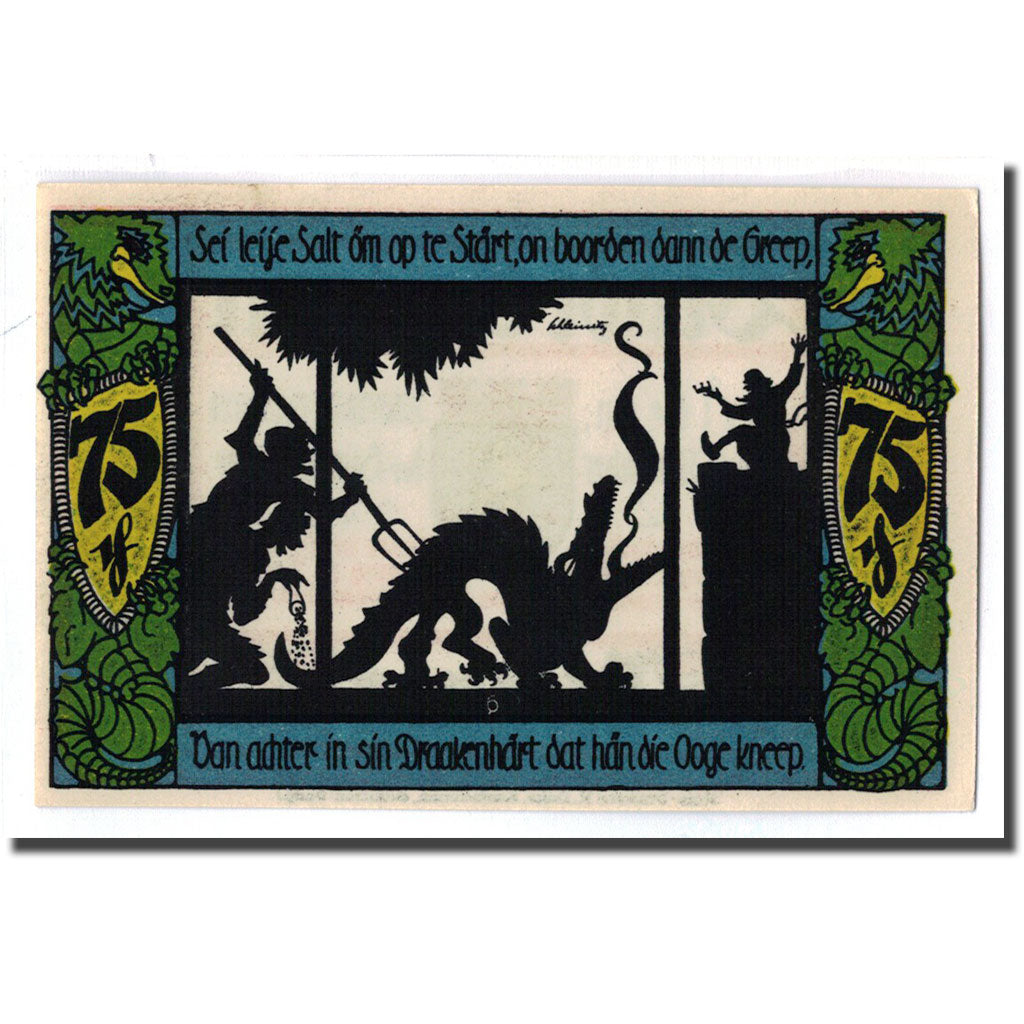 Banconote, Germania, Geldern Stadt, 75 Pfennig, personnage 3, 1921, 1921-11-04