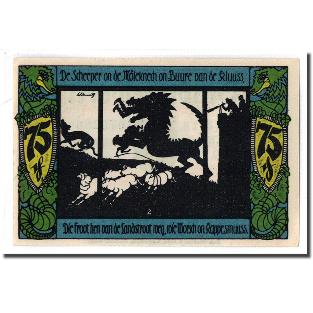 Banknote, Germany, Geldern Stadt, 75 Pfennig, personnage 4, 1921, 1921-11-04