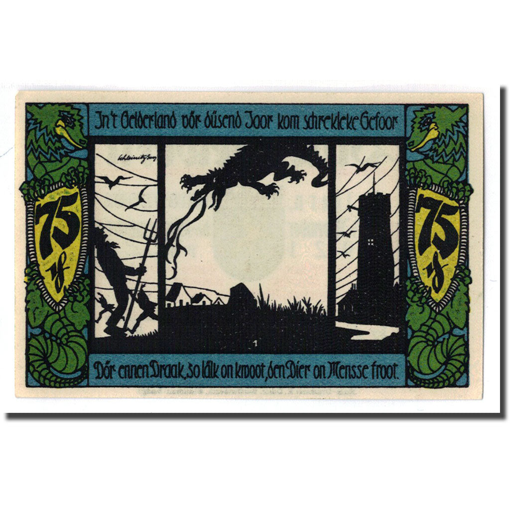 Banknote, Germany, Geldern Stadt, 75 Pfennig, personnage 5, 1921, 1921-11-04