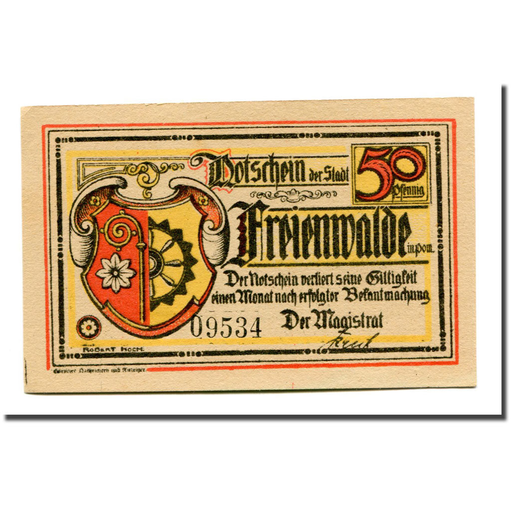 Banknote, Germany, Freienwalde Stadt, 50 Pfennig, personnage 2, 1922, UNC(63)