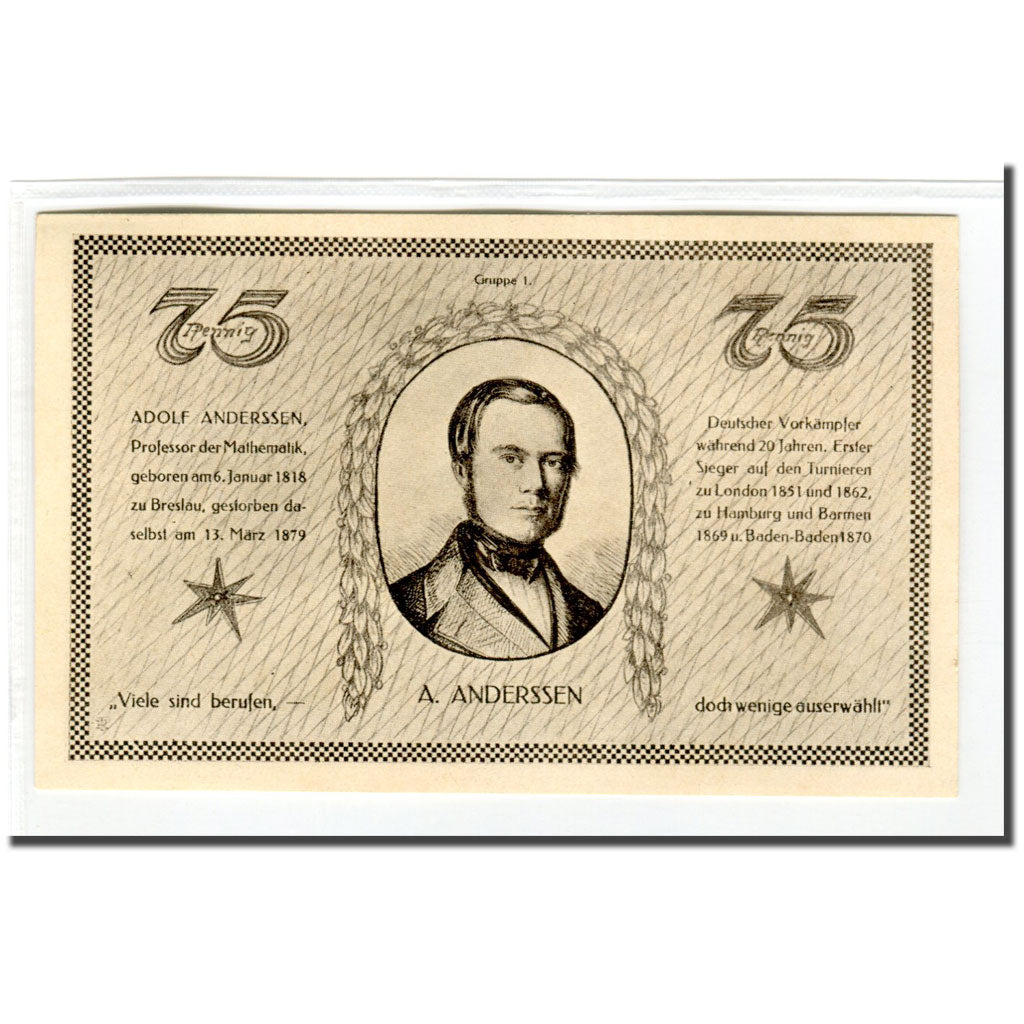 Biljet, Duitsland, Kahla, 75 Pfennig, personnage, 1921, 1921-11-01, SPL