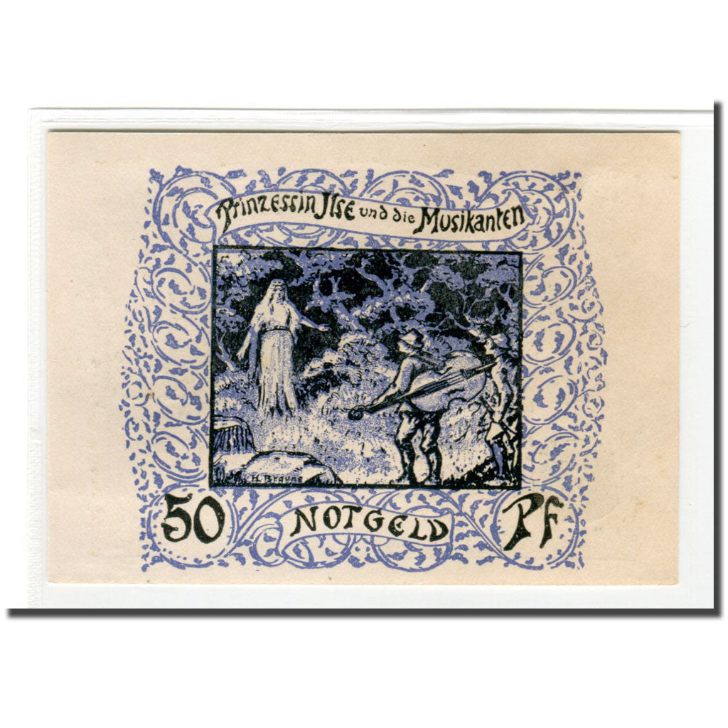 Biljet, Duitsland, Frankenhausen, 50 Pfennig, personnage, 1921, 1921-07-31, SPL