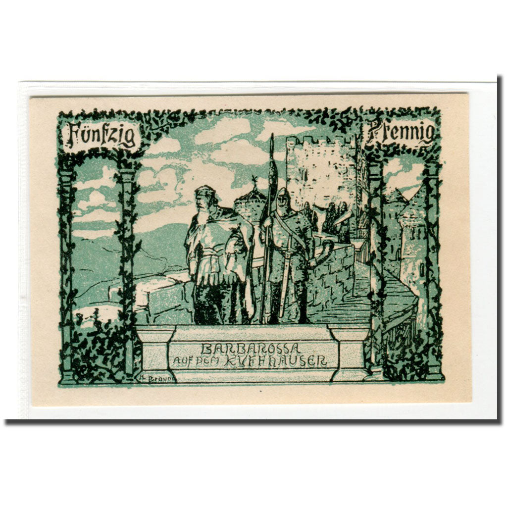 Geldschein, Deutschland, Frankenhausen, 50 Pfennig, personnage 1, 1921