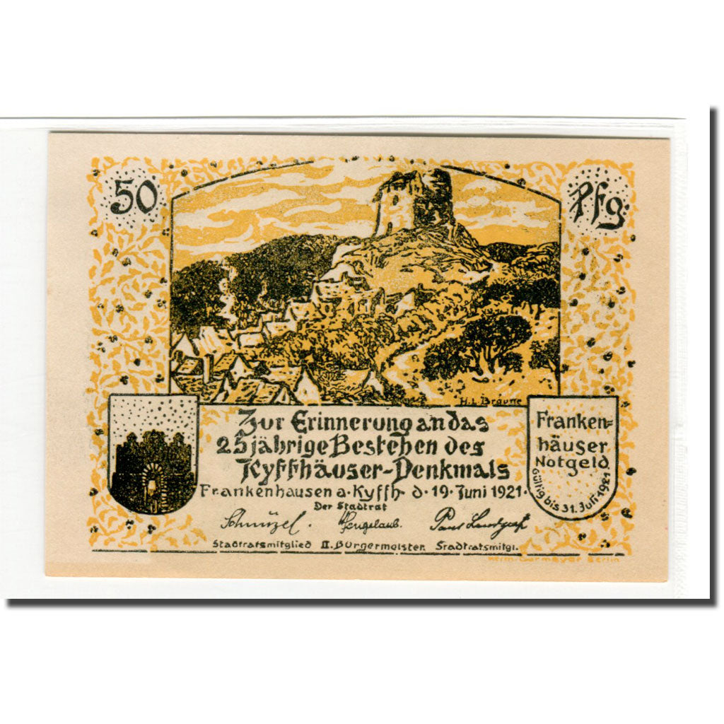 Banknote, Germany, Frankenhausen, 50 Pfennig, personnage 2, 1921, 1921-07-31